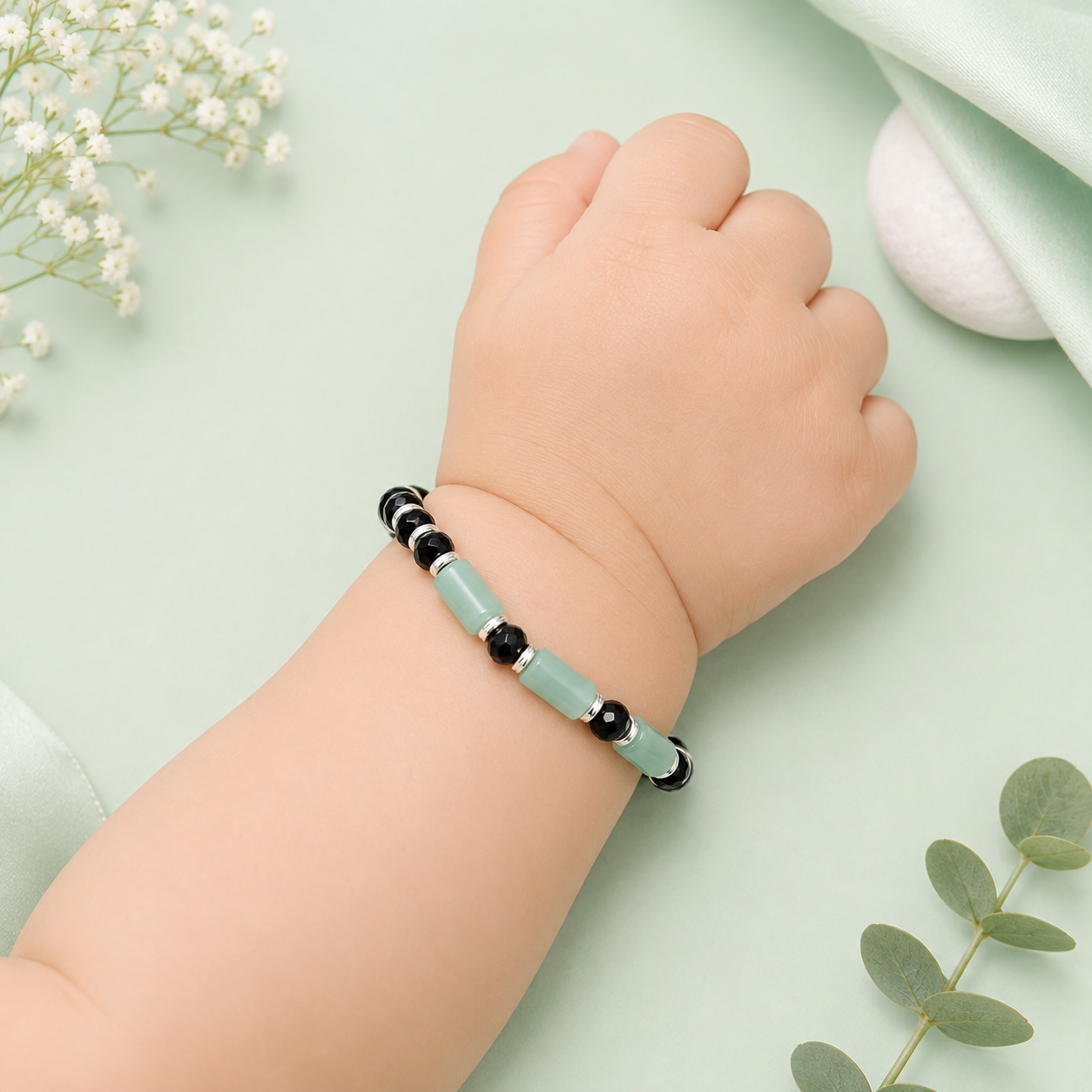 Mint Green Beaded Nazariya (Single)