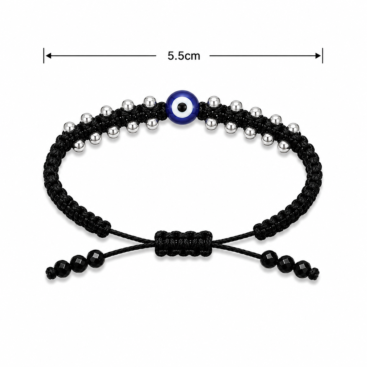 Silver Evil Eye Kids Bracelet Single