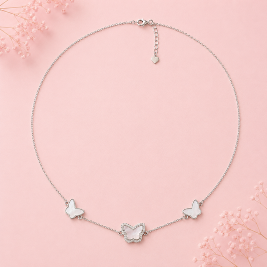 Butterfly Necklace Pure 925 Silver