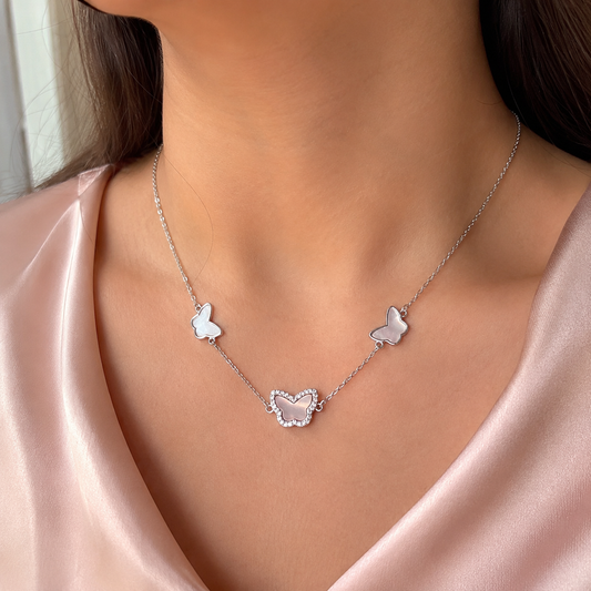 Butterfly Necklace Pure 925 Silver