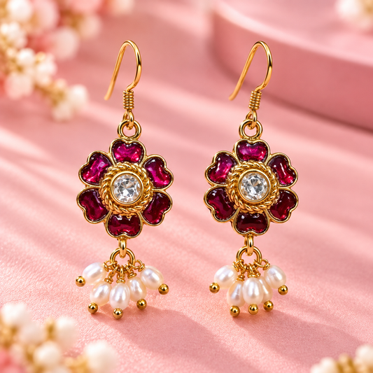 Gulnaar Pearl Jhumki Earrings Taravya