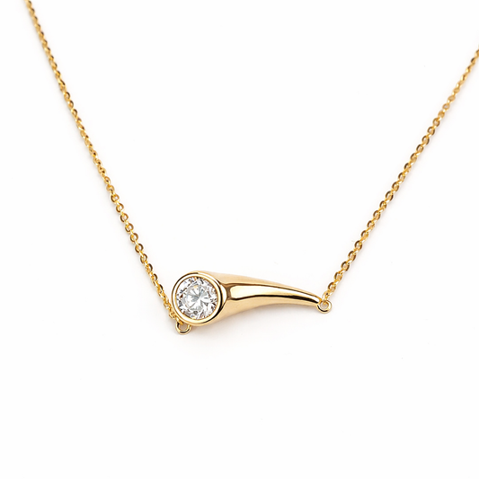 Svara Gold Flute Necklace
