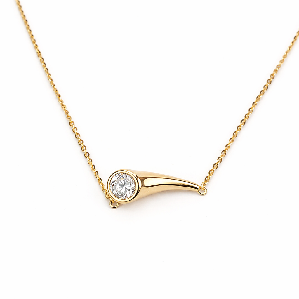 Svara Gold Flute Necklace