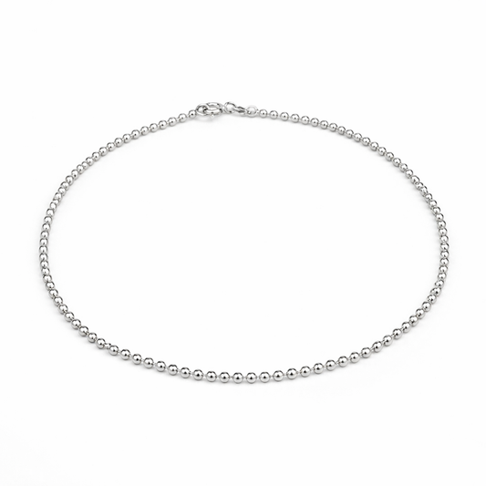 Silver Beadline Anklet