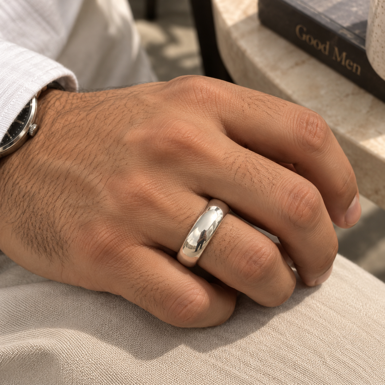 Heavy Silver Band Ring
