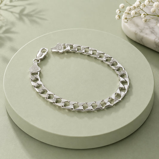 Classic Men Silver Loop Bracelet