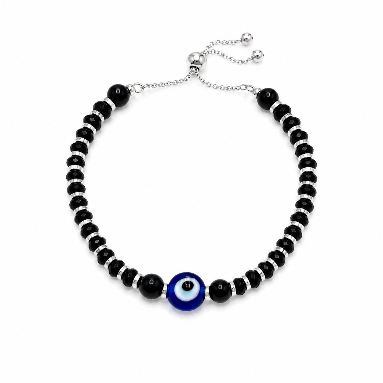 Kids Adjustable Nazar Bracelet Pure 925 Silver Single