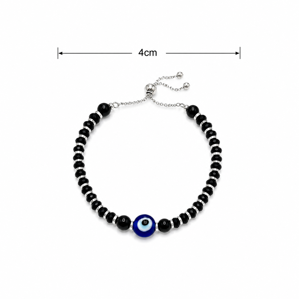 Kids Adjustable Nazar Bracelet Pure 925 Silver Single