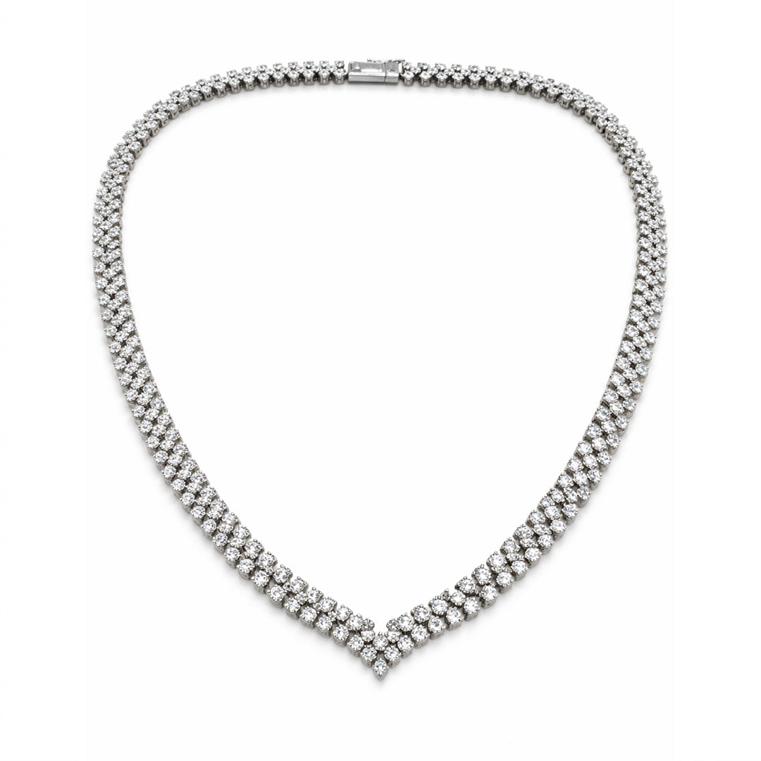 Shimmer Bar Necklace Set — Pure 925 Sterling Silver