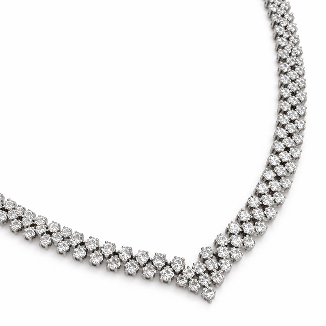 Shimmer Bar Necklace Set — Pure 925 Sterling Silver