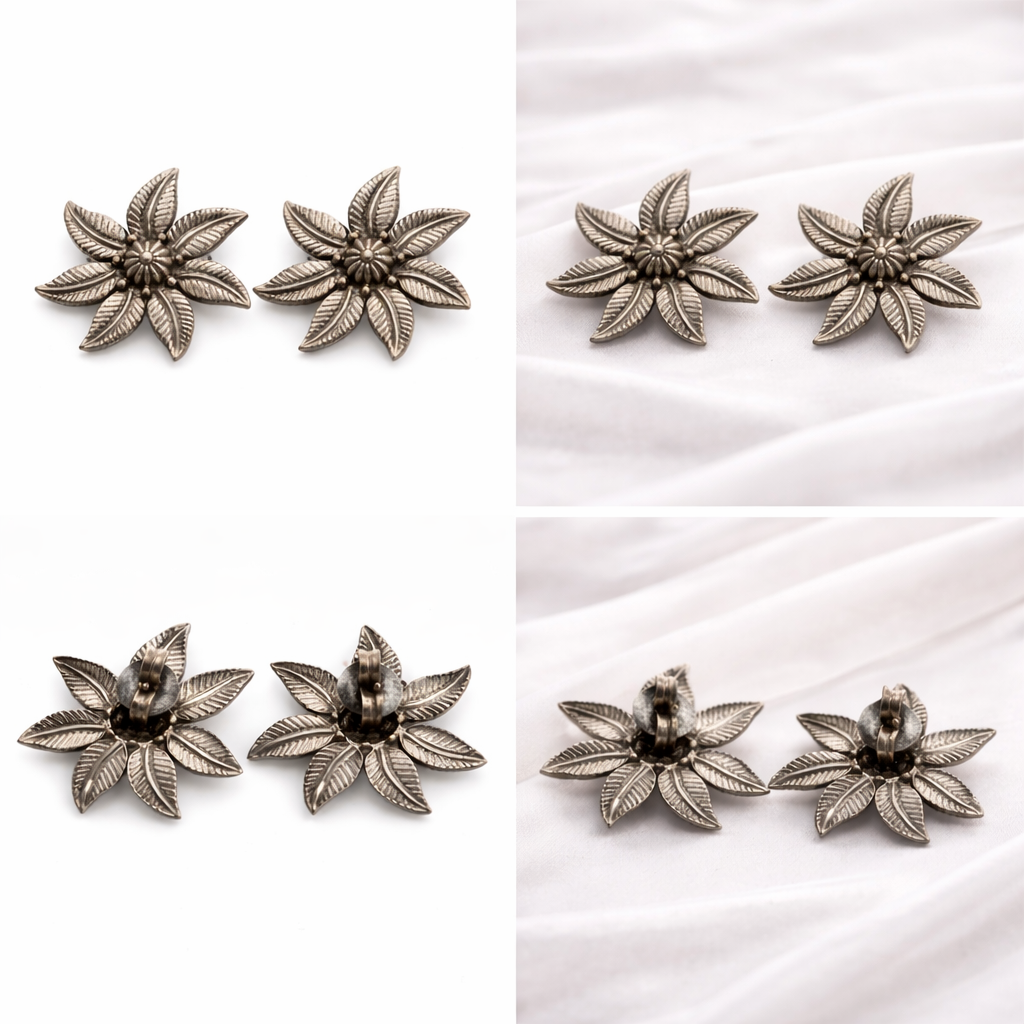Starlit Oxidised Earrings – 925 Sterling Silver