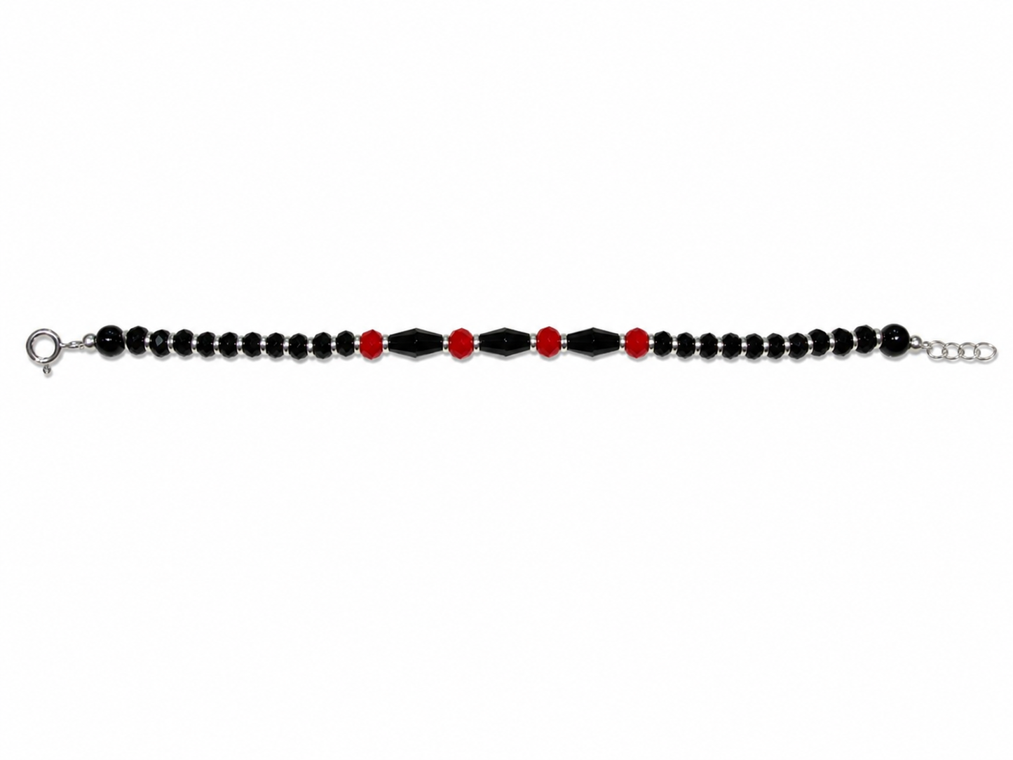 Red Black Beaded Nazariya for Kids (Single)