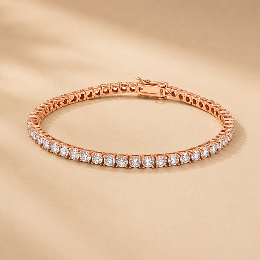 Rose gold tennis bracelet