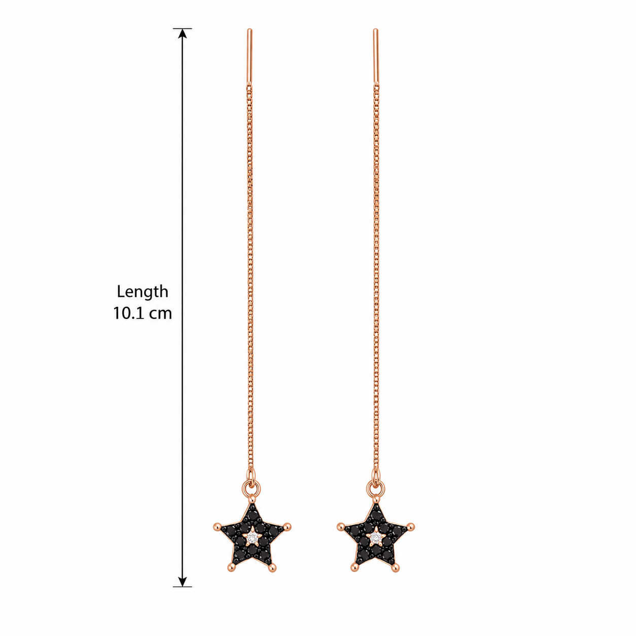 Sui Dhaga Rose Gold Star Earrings
