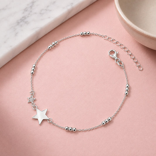 Star Charm Silver Bracelet