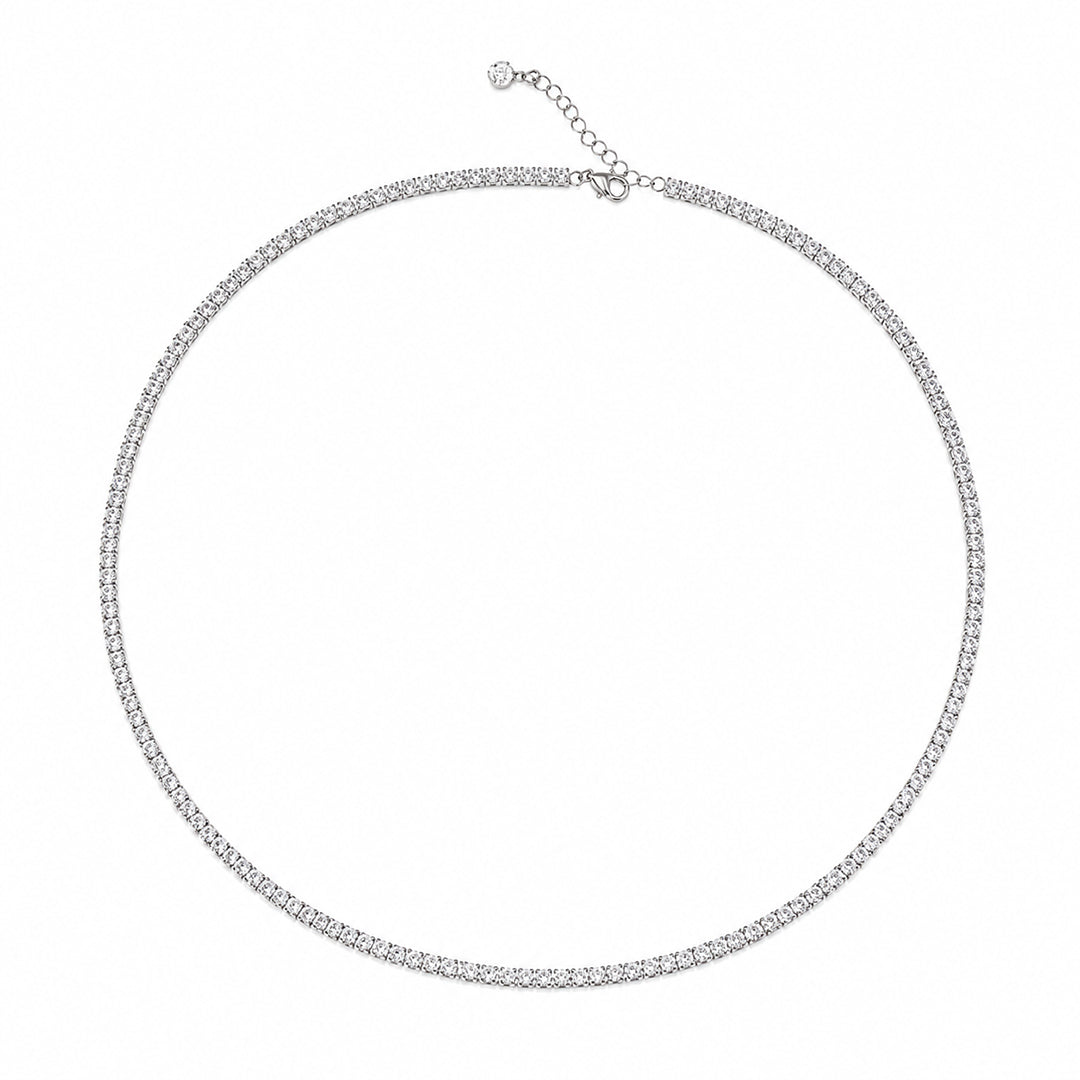 Radiance Silver Tennis Necklace