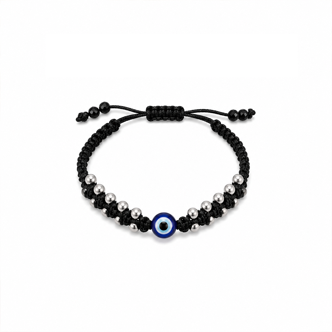 Silver Evil Eye Kids Bracelet Single
